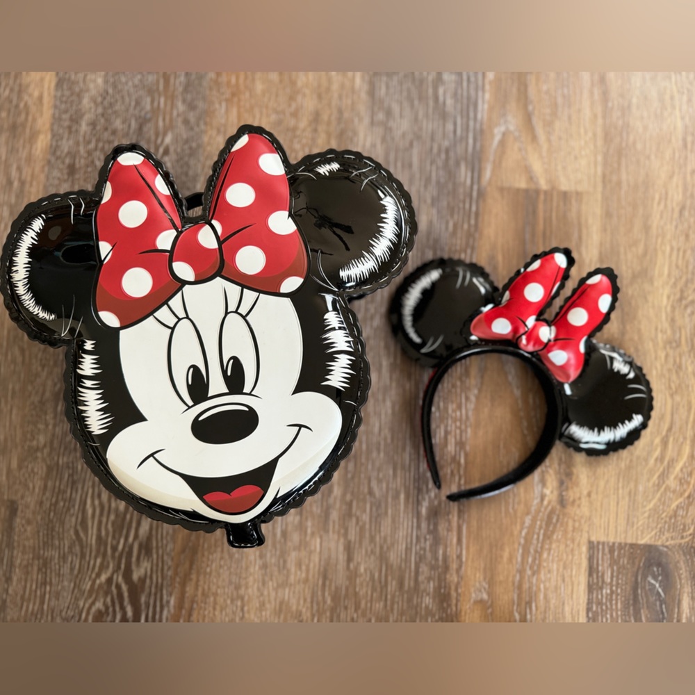 Minnie Mouse Balloon Convertible Backpack Crossbody Bag and Ears